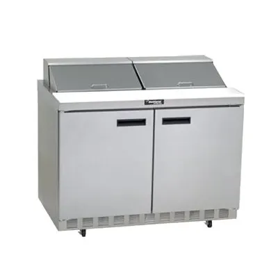 Delfield 4448NP-12 48" Two Section Refrigerated Sandwich / Salad Prep Table w/ 2 Doors, 12 Pans