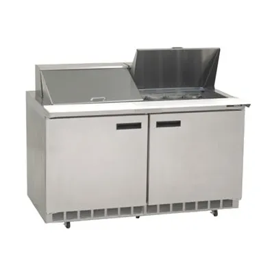 Delfield 4460NP-24M 60" Mega Top Sandwich / Salad Prep Table w/ 2 Doors, 24 Pans