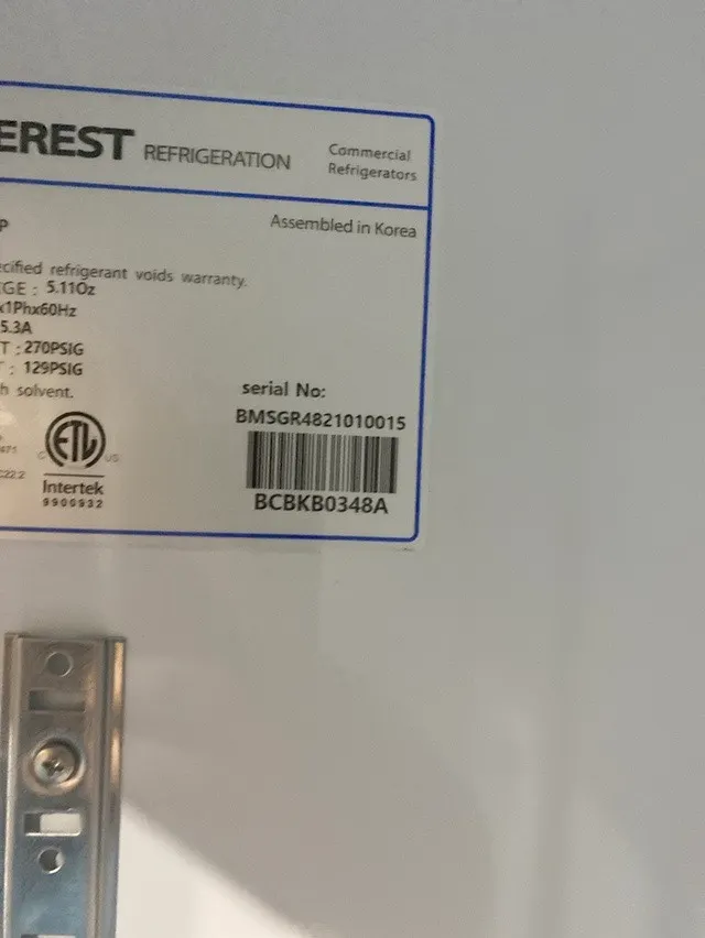 Everest EMSGR48 53" Merchandiser Refrigerator, Two Swing Door, White Exterior, 50.0 cu. ft. - Open box