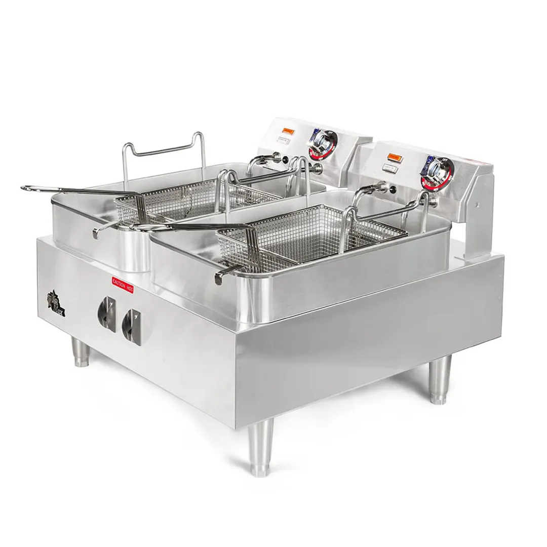 Star 530TF Countertop Split Pot Electric Fryer w/ 30 Lb Capacity, Single Basket, 208/240V
