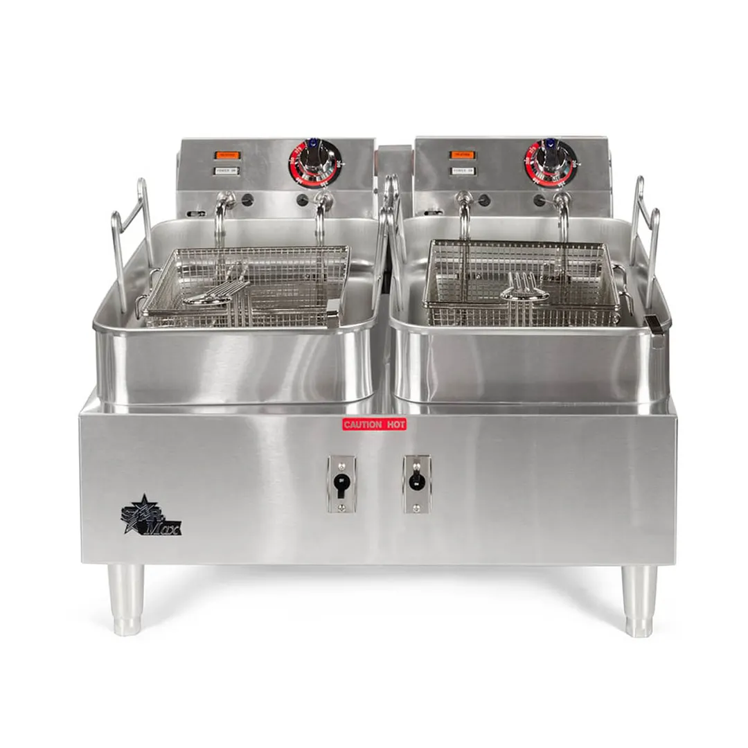 Star 530TF Countertop Split Pot Electric Fryer w/ 30 Lb Capacity, Single Basket, 208/240V