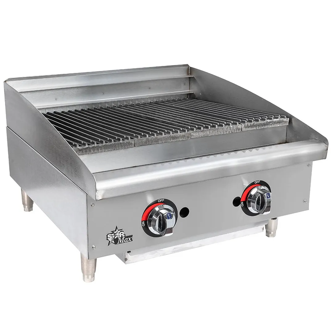 Star 6124RCBF 24" Countertop Gas Radiant Charbroiler w/ (2) Burners, 70.000 BTU