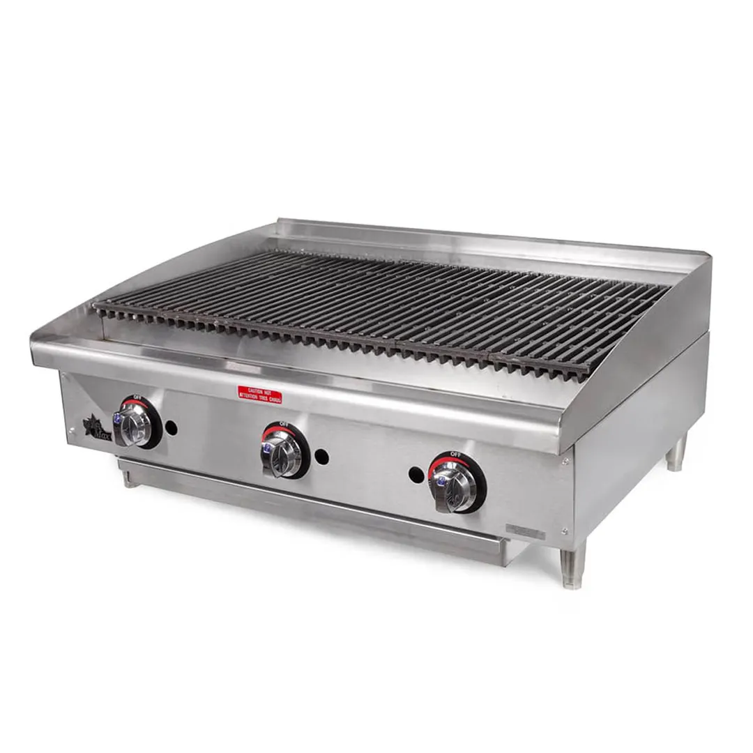 Star 6136RCBF 36" Countertop Gas Radiant Charbroiler w/ (3) Burners, 105.000 BTU