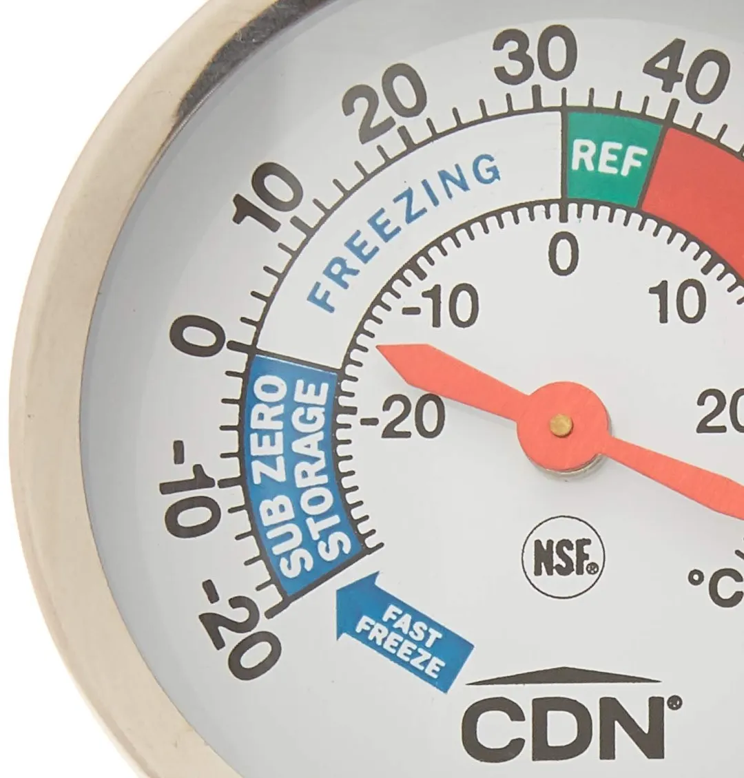 CDN RFT1 ProAccurate Heavy Duty Refrigerator Freezer Thermometer,Stand/Hang