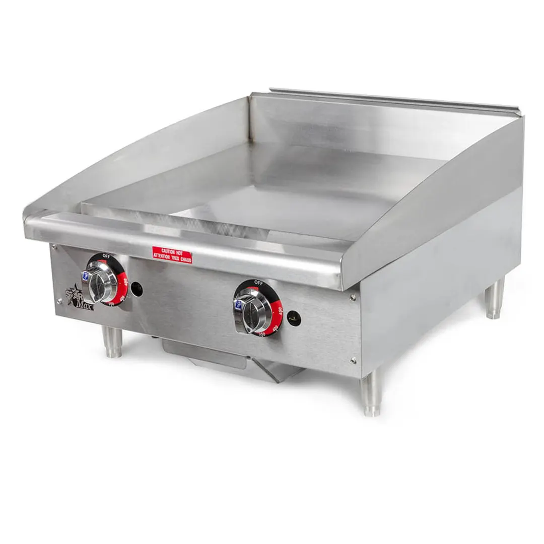 Star 624TF 24" Countertop Thermostatic Gas Griddle, 1" Steel Plate, 56.600 BTU