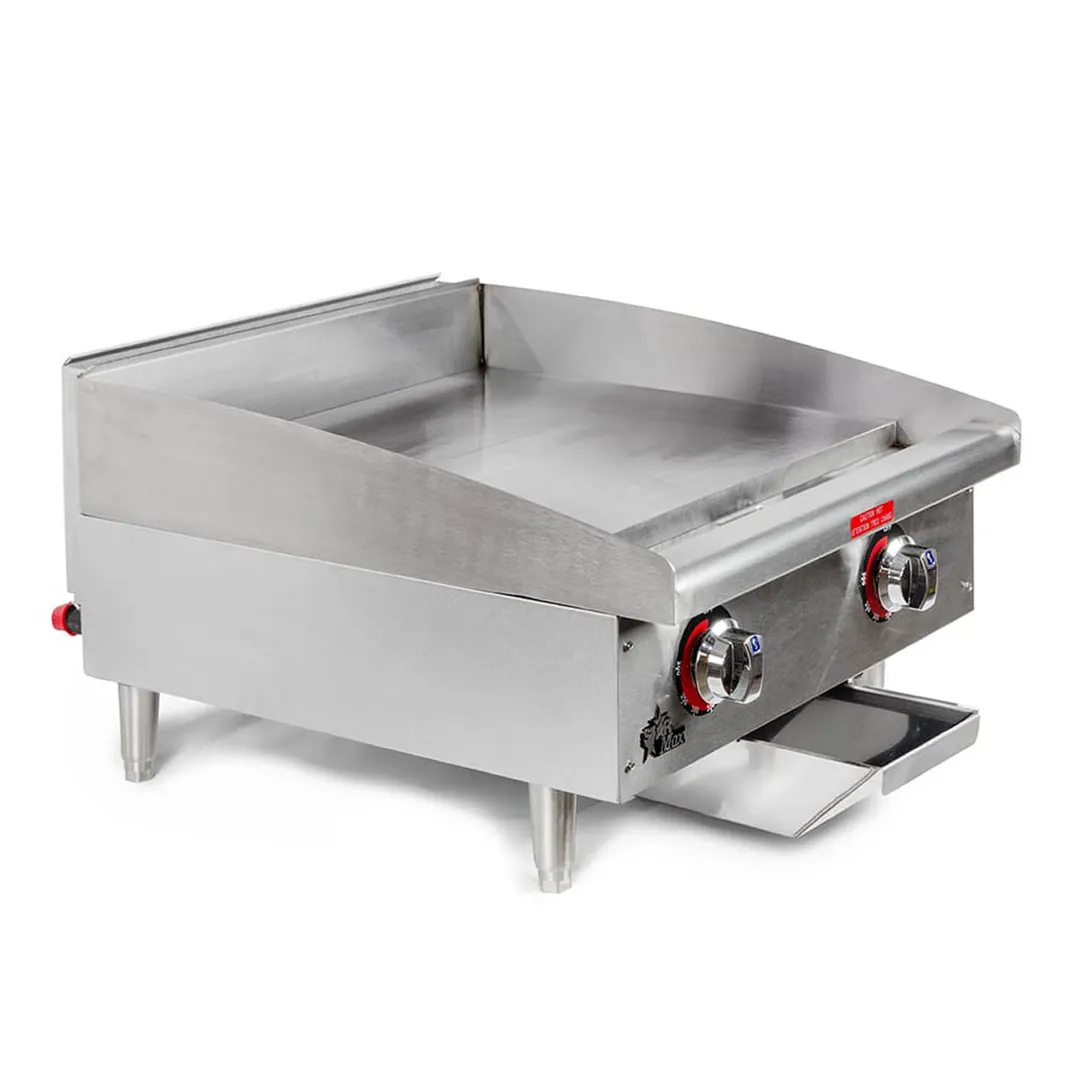 Star 624TF 24" Countertop Thermostatic Gas Griddle, 1" Steel Plate, 56.600 BTU