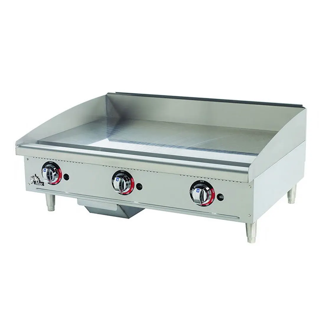 Star 636TF 36" Countertop Thermostatic Gas Griddle, 1" Steel Plate, 84.900 BTU