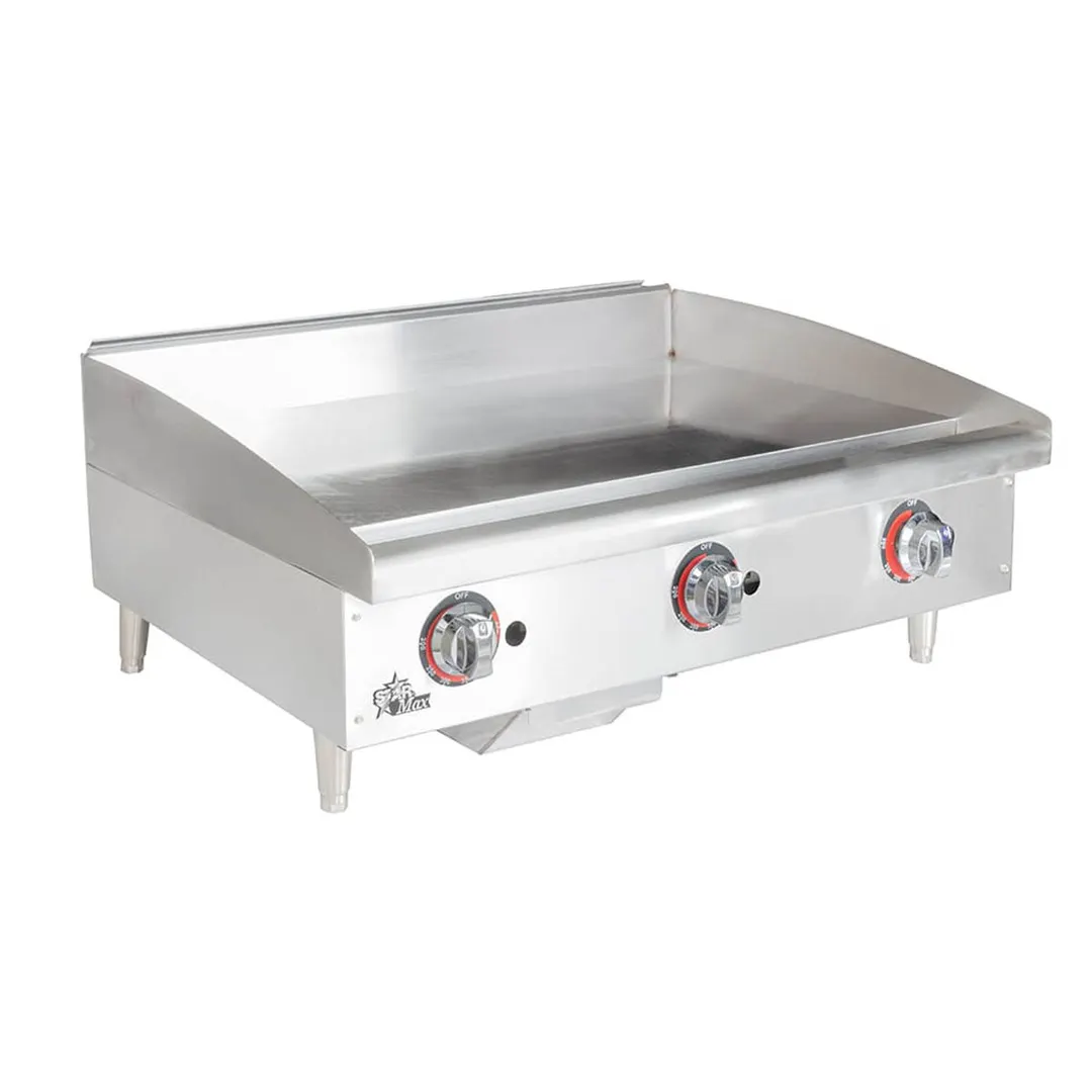 Star 636TF 36" Countertop Thermostatic Gas Griddle, 1" Steel Plate, 84.900 BTU