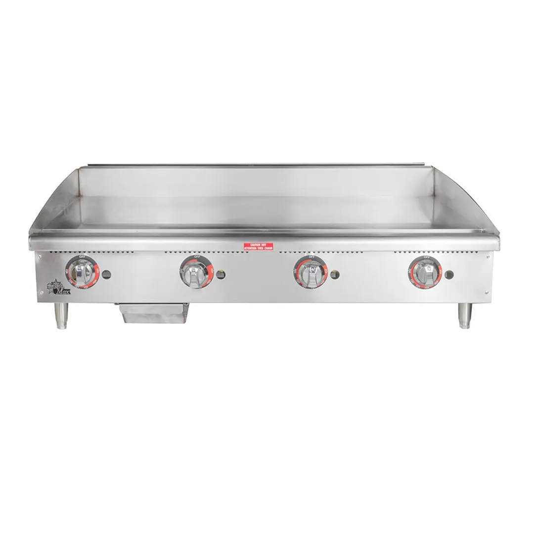 Star 648TF 48" Countertop Thermostatic Gas Griddle, 1" Steel Plate, 113.200 BTU