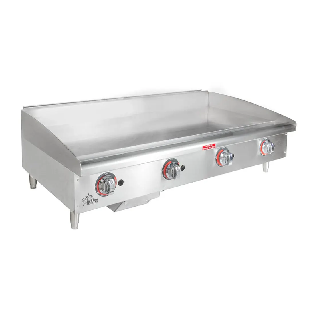 Star 648TF 48" Countertop Thermostatic Gas Griddle, 1" Steel Plate, 113.200 BTU