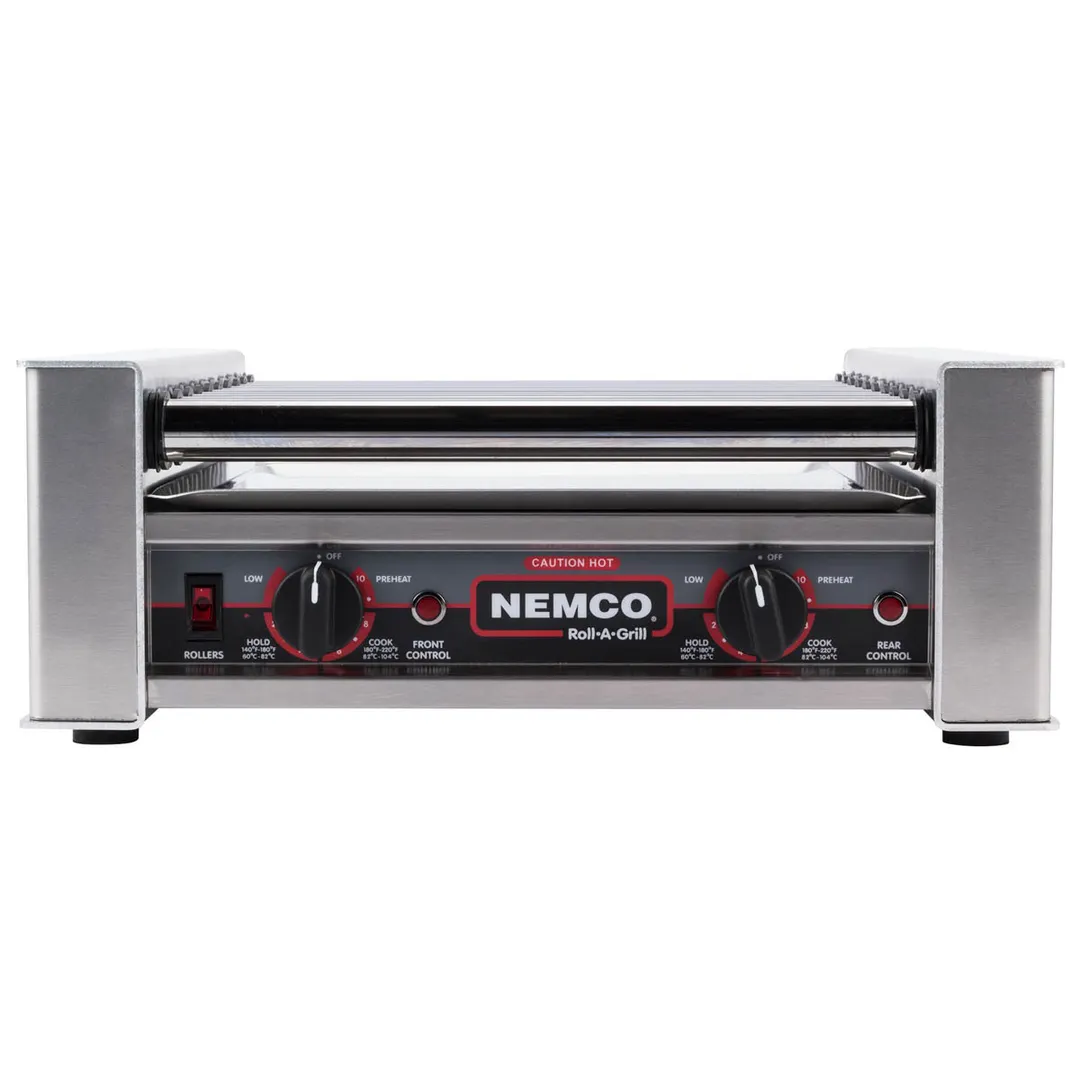 Nemco 8018-220 Roll-A-Grill® Hot Dog Grill, Roller-Type, (10) Chrome Rollers