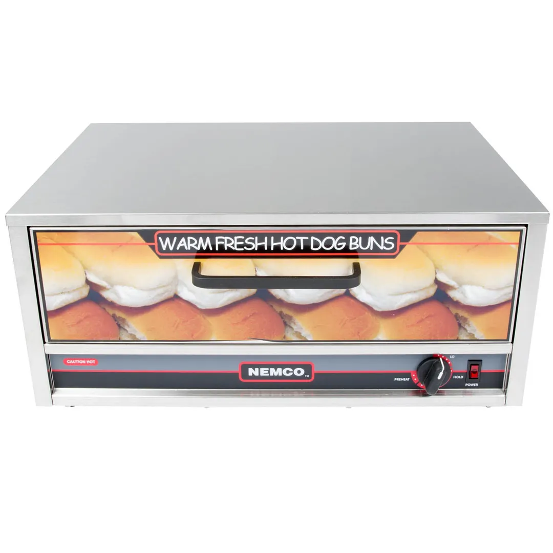 Nemco 8027-BW Moist Heat Bun/Food Warmer, 23-3/4"W X 17-3/4"D, (32) Bun Capacity