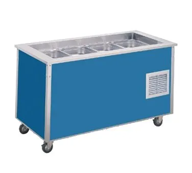 Vollrath 98710 88" 4-Series Signature Server® Refrigerated NSF7 Cold Food Station, (5) Pan