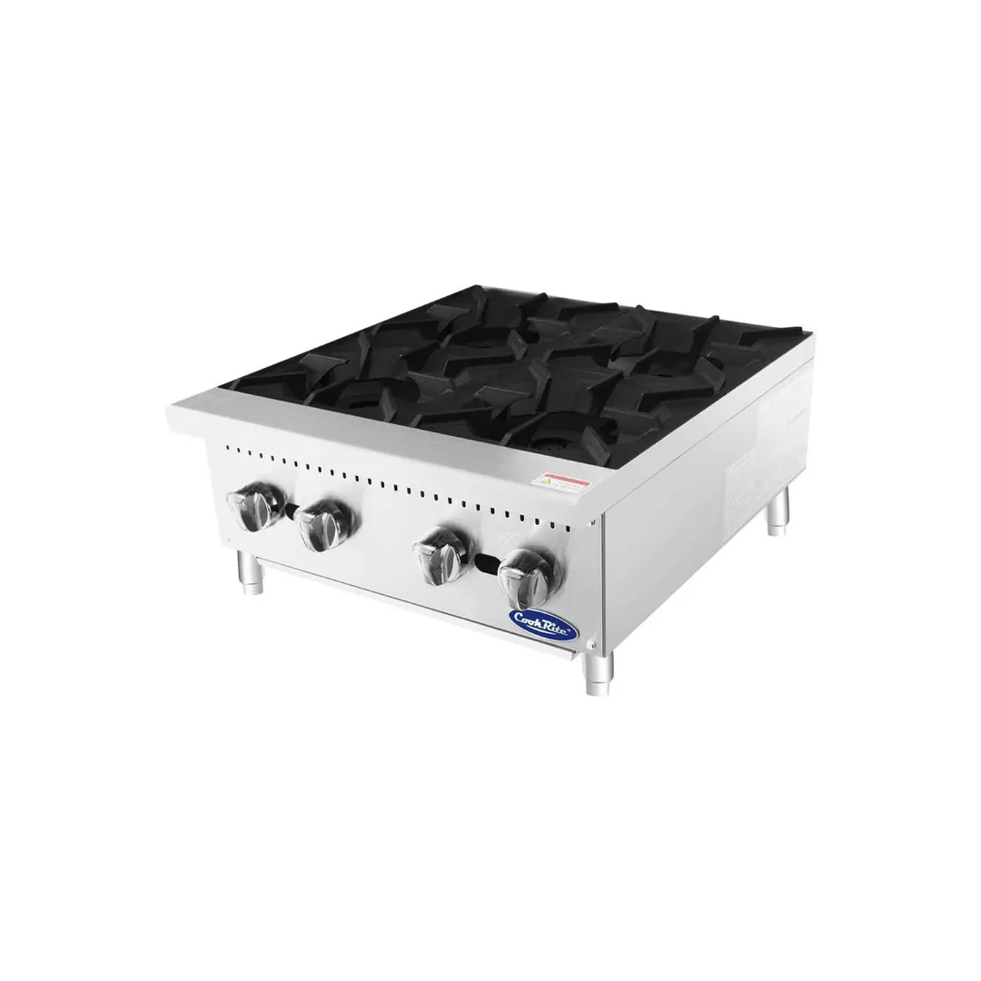 Atosa USA ACHP-4 24" Countertop Gas Hotplate with Manual Controls, 4 Burners - Open box
