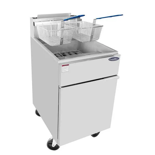 Atosa USA ATFS-75-NG 21" Floor Model Natural Gas Fryer - Open Box w/ 75-lb Capacity, 5 Burners