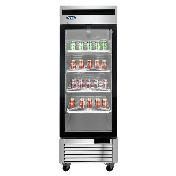 Atosa USA MCF8705GR 27" One Section Merchandiser Refrigerator with Glass Door, 19.1 cu. ft. - Open box