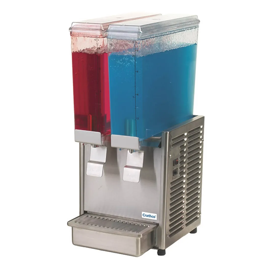 Crathco® E29-3 Classic Bubbler® Mini-Twin Pre-Mix Cold Beverage Dispenser - Open box