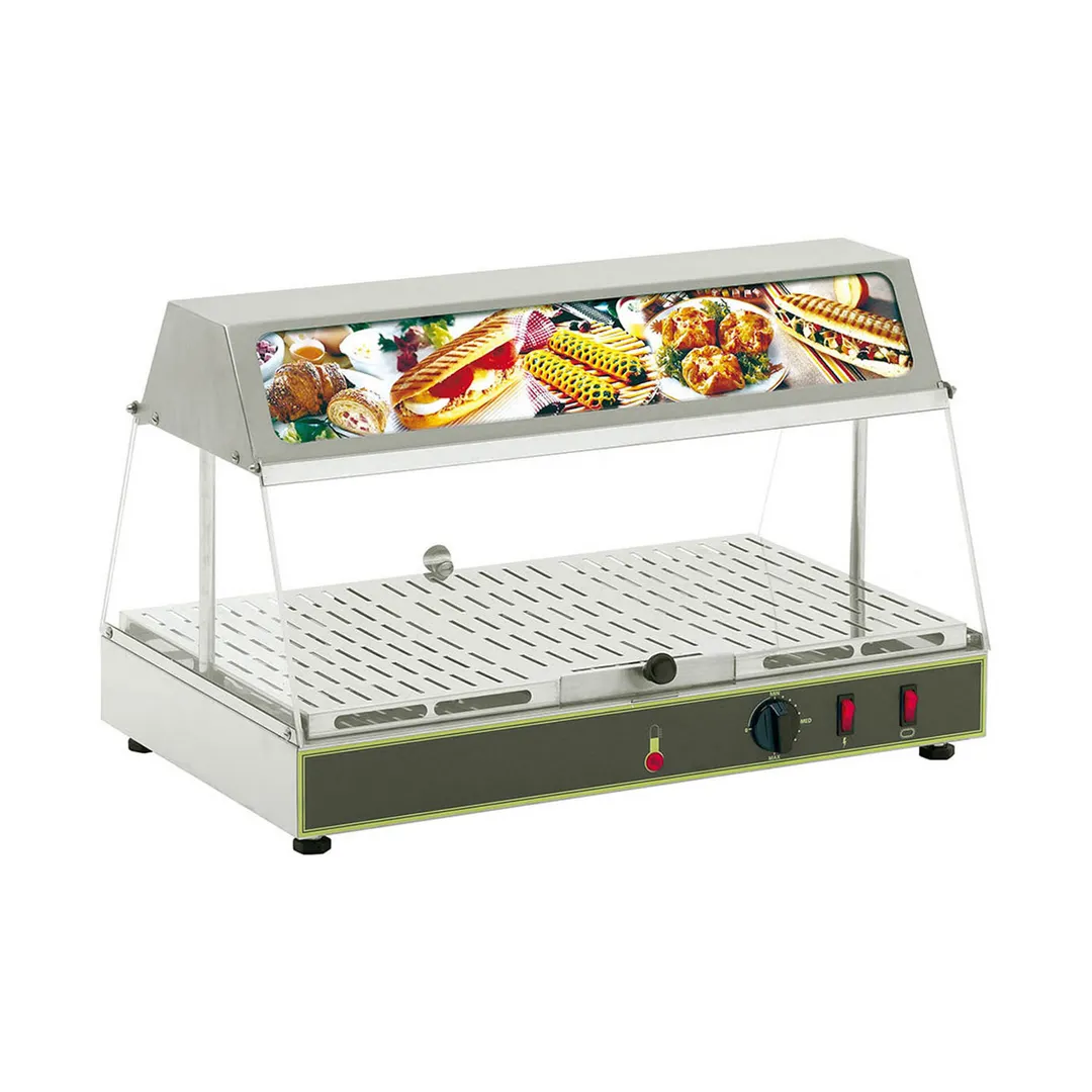Equipex WDL-100 24" Countertop Sodir-Roller Grill Wonder Display Warmer, (1) Shelf, Stainless Steel Construction, 750 Watts - Open box