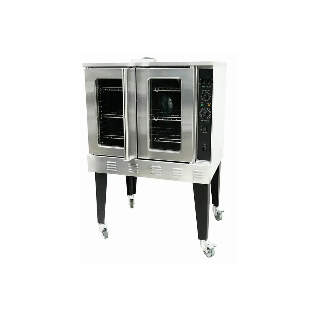 Serv-Ware SGCO-1 Single Deck Full Size Gas Convection Oven with Solid State Controls - Open box