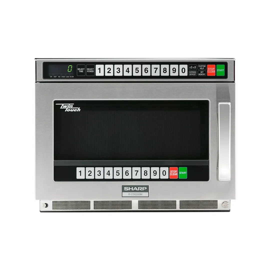 Sharp R-CD2200M 2200W TwinTouch™ Commercial Microwave Oven,Stainless Steel Door - Open box