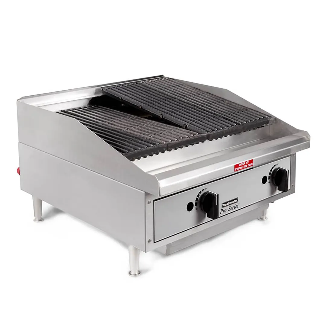 Toastmaster TMRC24 24" Radiant Countertop Gas Charbroiler w/ Manual Controls - 60,000 BTU - Open box