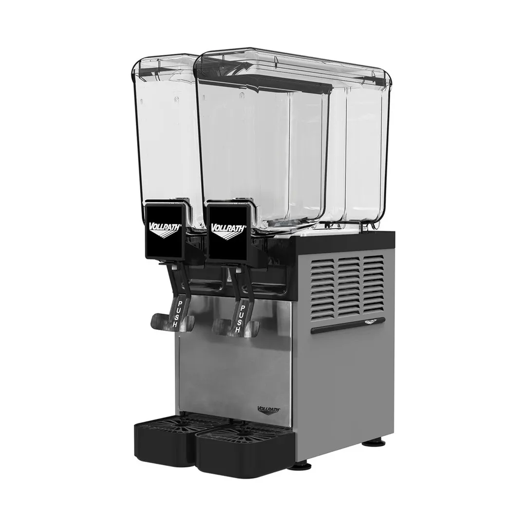 Vollrath VBBC2-37-A Pre-Mix Refrigerated Beverage Dispenser w/  Double 2.1 gal Bowls - Open box