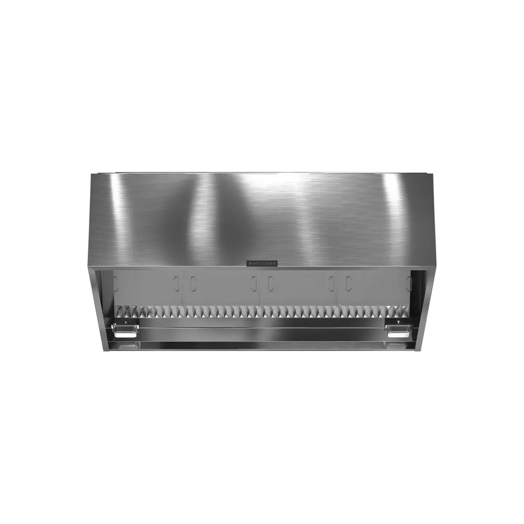 Accurex XBEW-192.00-S 16 FT Exhaust Only Wall Canopy Hood w/ Baffle Filter, Single Wall Front