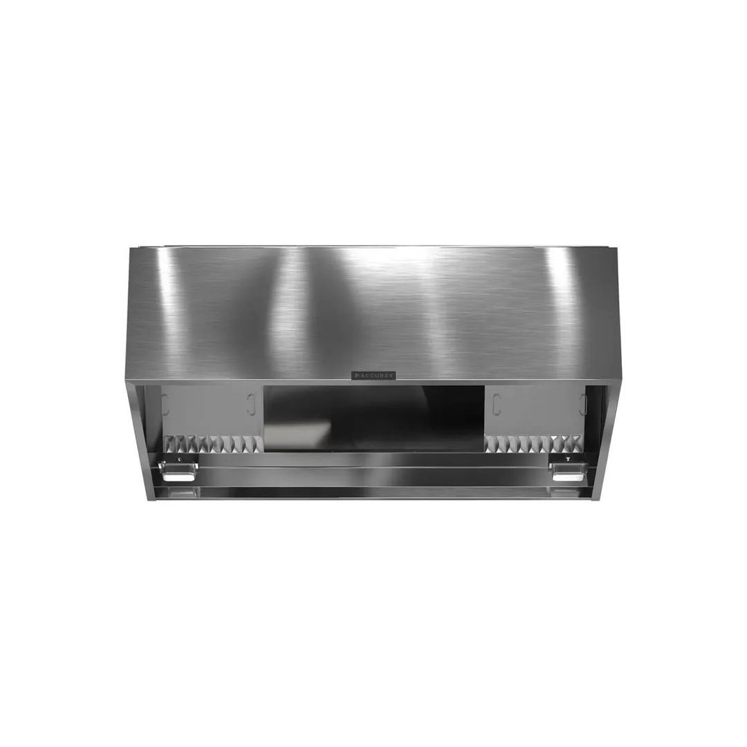 Accurex XBEW-192.00-S 16 FT Exhaust Only Wall Canopy Hood w/ Baffle Filter, Single Wall Front