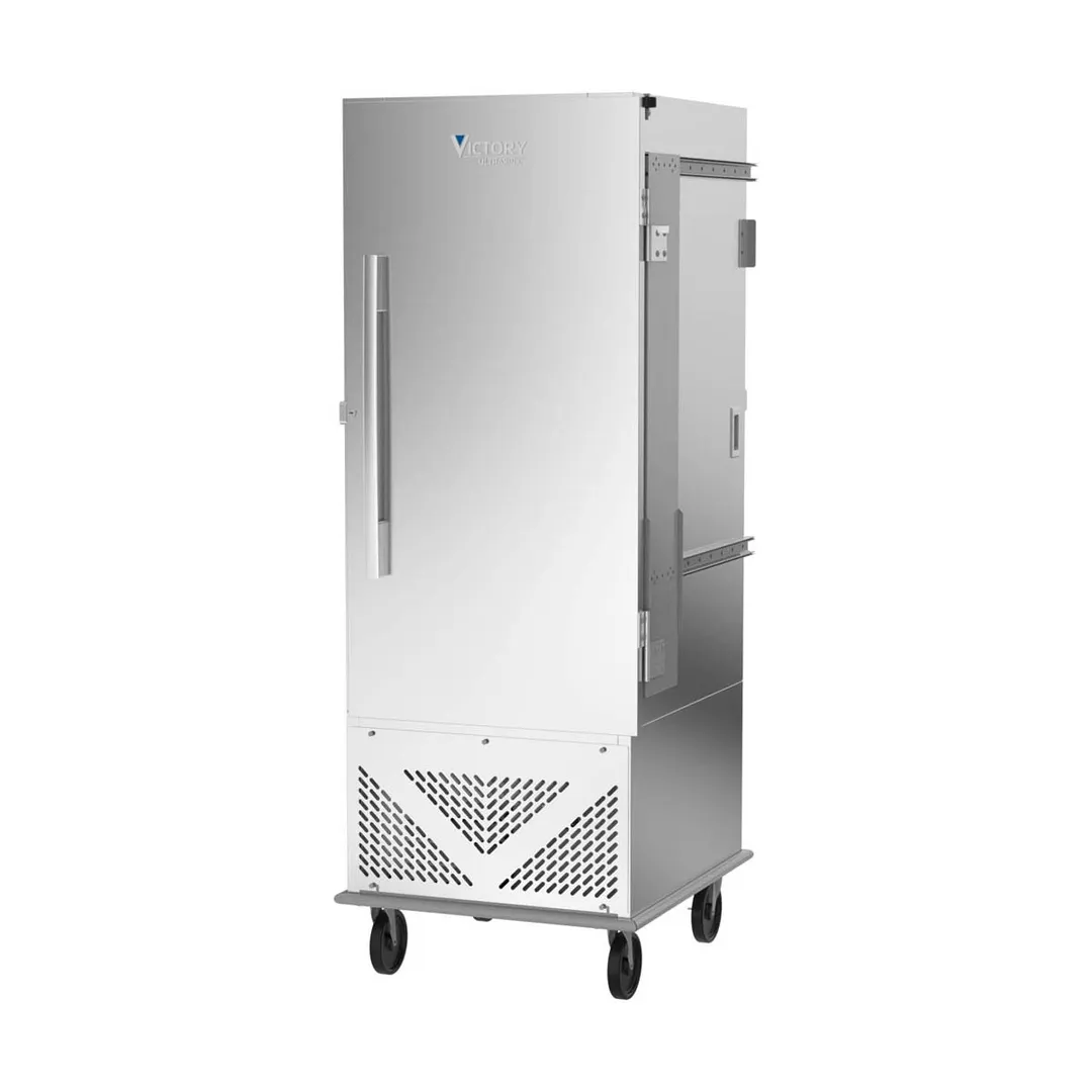 Victory ACRS-1D-S1-PT-SD-HC 33" Pass-Thru Air Curtain Mobile Refrigerator, Bottom Mounted, (15) 18" x 26" Tray Capacity