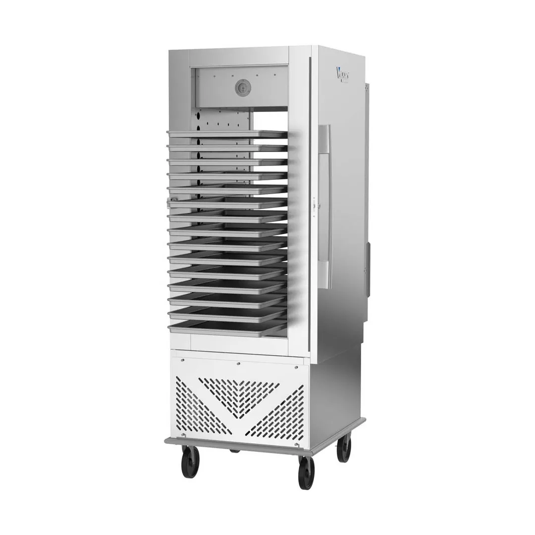 Victory ACRS-1D-S1-PT-SD-HC 33" Pass-Thru Air Curtain Mobile Refrigerator, Bottom Mounted, (15) 18" x 26" Tray Capacity