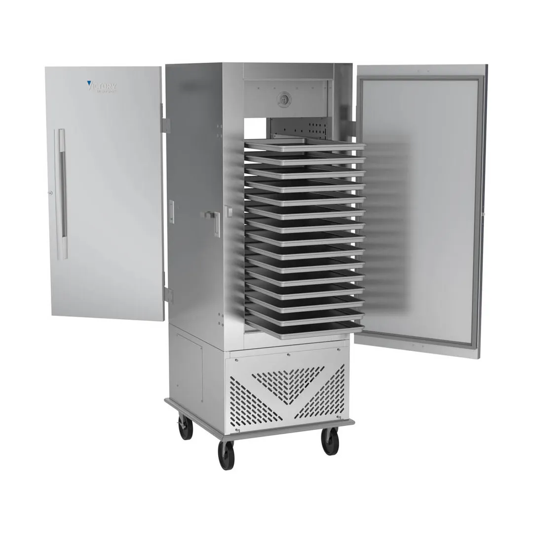 Victory ACRS-1D-S1-PT-HC 29" Pass-Thru Air Curtain Refrigerator, 2-Solid Door, Bottom Mounted, (15) 18" x 26" Tray Capacity