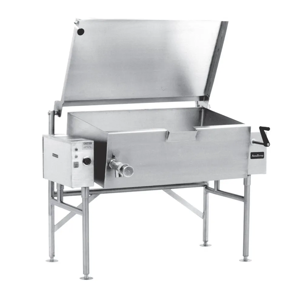 AccuTemp ALTES-30 Electric Tilting Skillet Braising Pan, 30 Gallon, Stainless Steel, Manual Tilt
