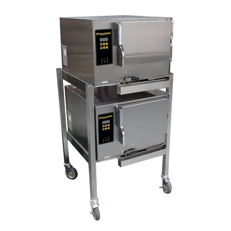 AccuTemp E32083E150 DBL 6 Pan Electric Boilerless Convection Steamer w/ Double Stacked, Plumbed