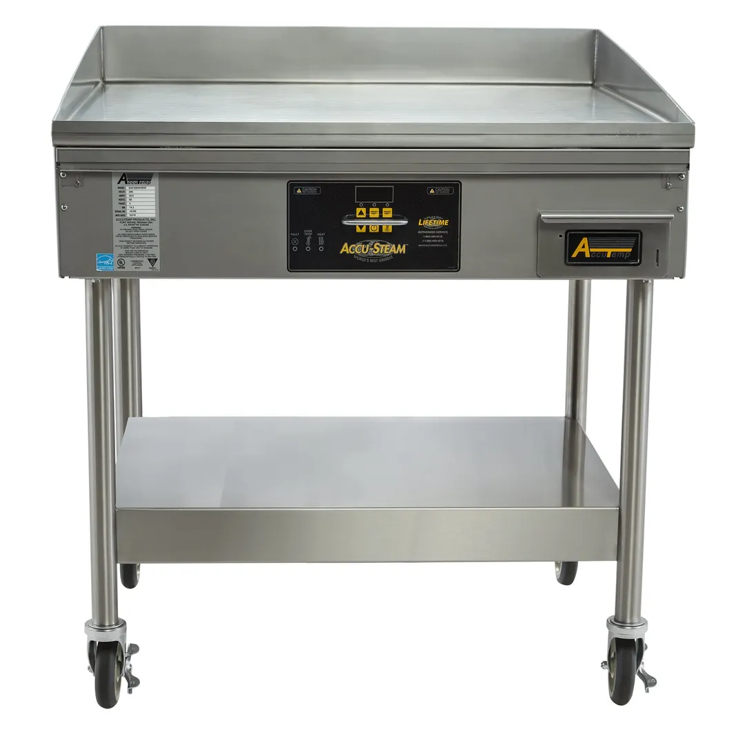 AccuTemp EGF4803A3650-S2 36" Countertop Electric Griddle with Stand Base, 36" x 30" Surface, 480v/3ph