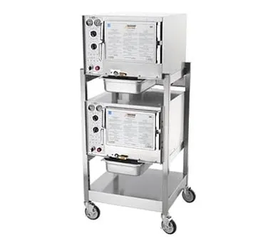AccuTemp S32081D060 DBL Electric Convection Steamer w/ 2 Compartments, Boilerless, Floor
