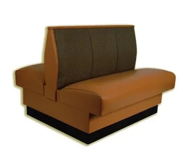 American Tables & Seating AD-363-D GR4 30"L Double Deuce 3 Channel Back, Fully Upholstered Booth, 36" Height