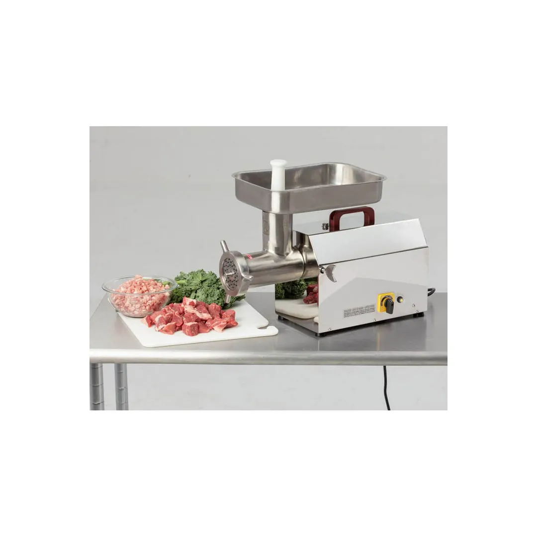 Adcraft 1A-CG422 1HP 120V Meat Grinder – 540-720 lbs/hr, 200 RPM, 304 Stainless, Extra‑Large Feed Tray, Coarse Plates