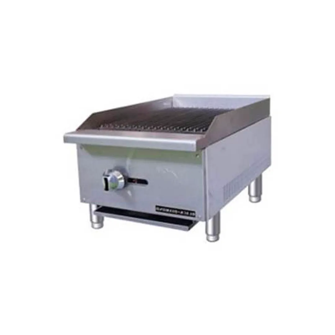 Black Diamond BDECTC-16/NG 16" Countertop Gas Radiant Charbroiler w/ (1) Burner, 30.000 BTU