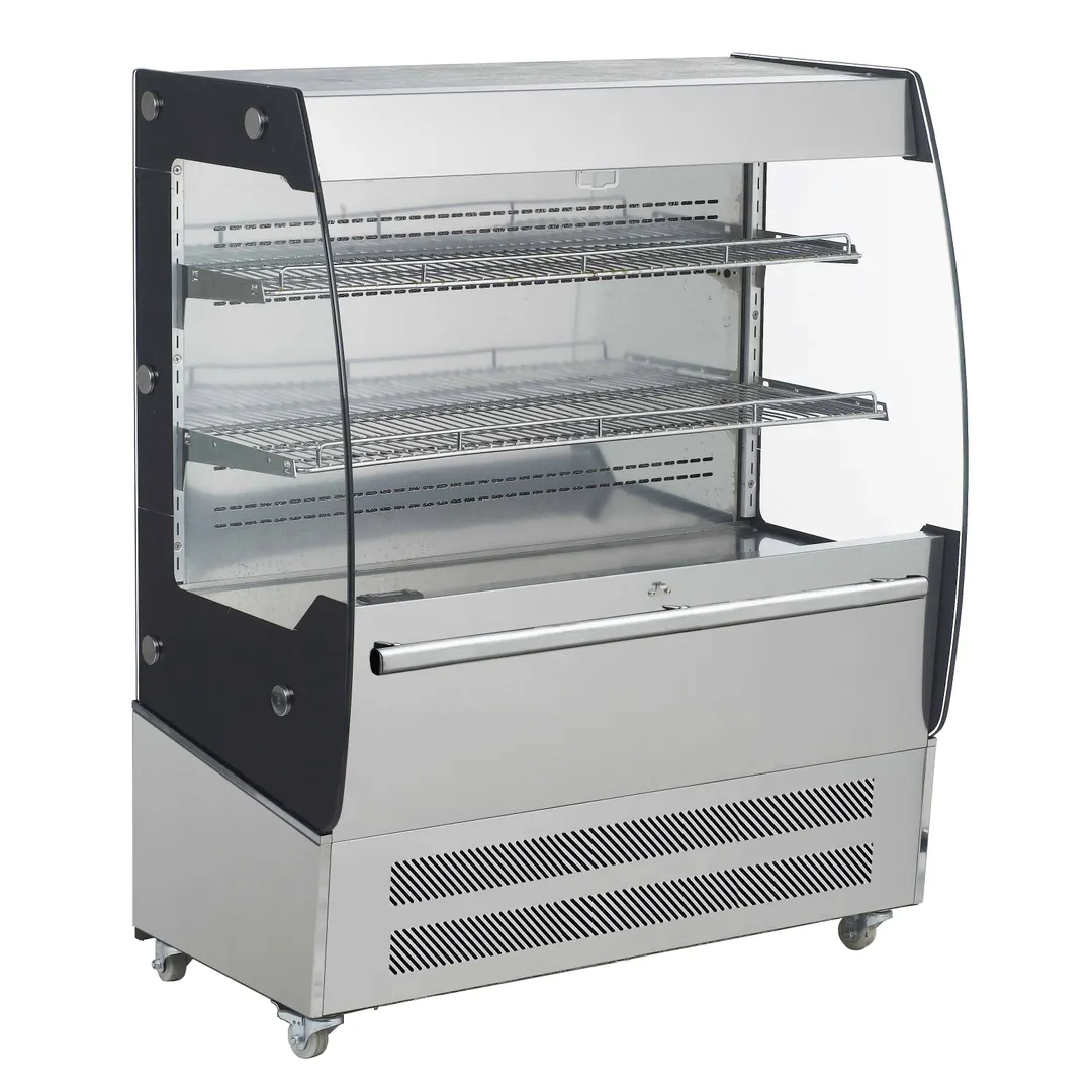 Black Diamond BDVACM-200 36" Vertical Air Curtain Merchandiser, Stainless Steel, 2 Shelves, 7 cu. ft.