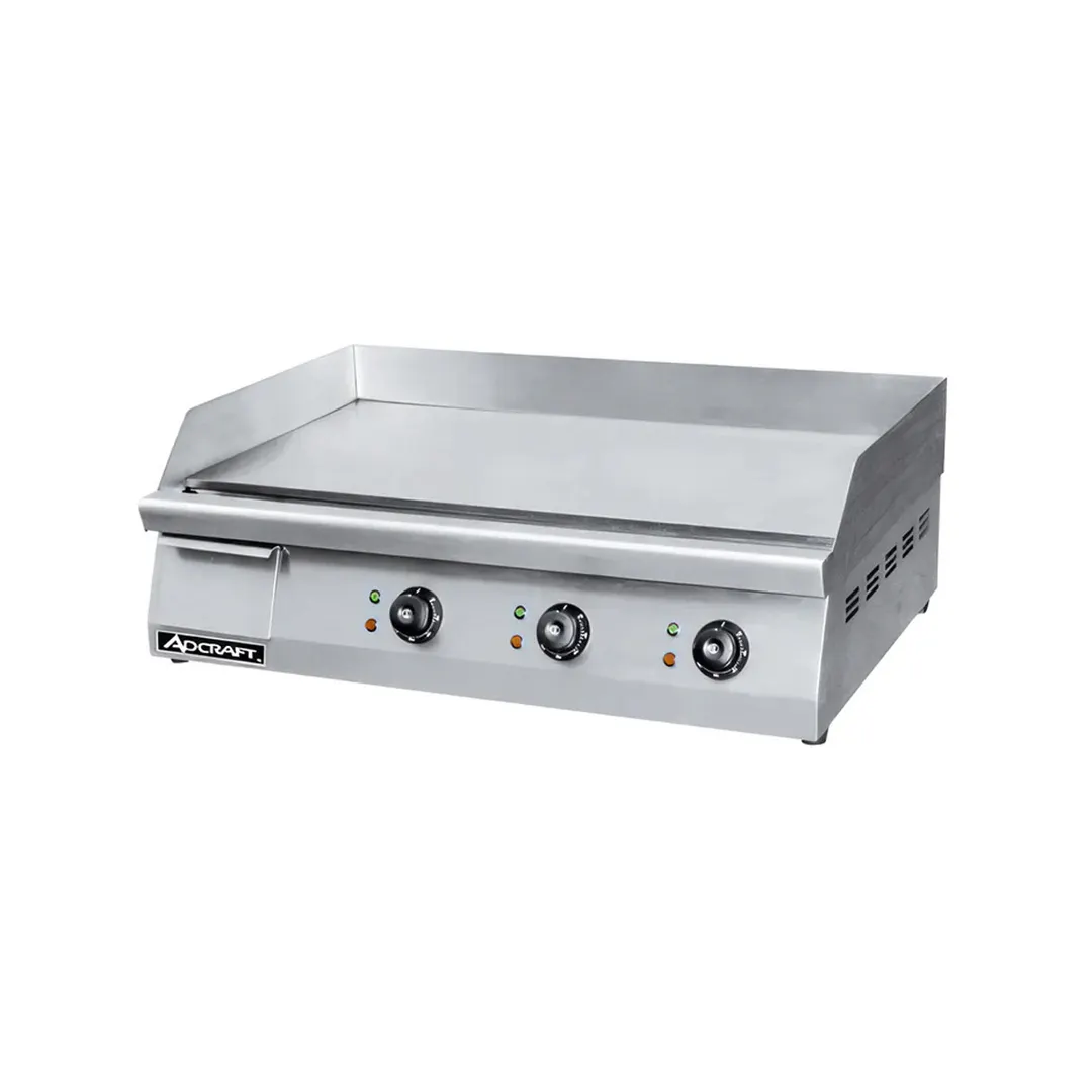 Adcraft GRID-30 30" Countertop Electric Griddle with 30" x 15.5" Surface, Thermostatic Controls, 208/240v