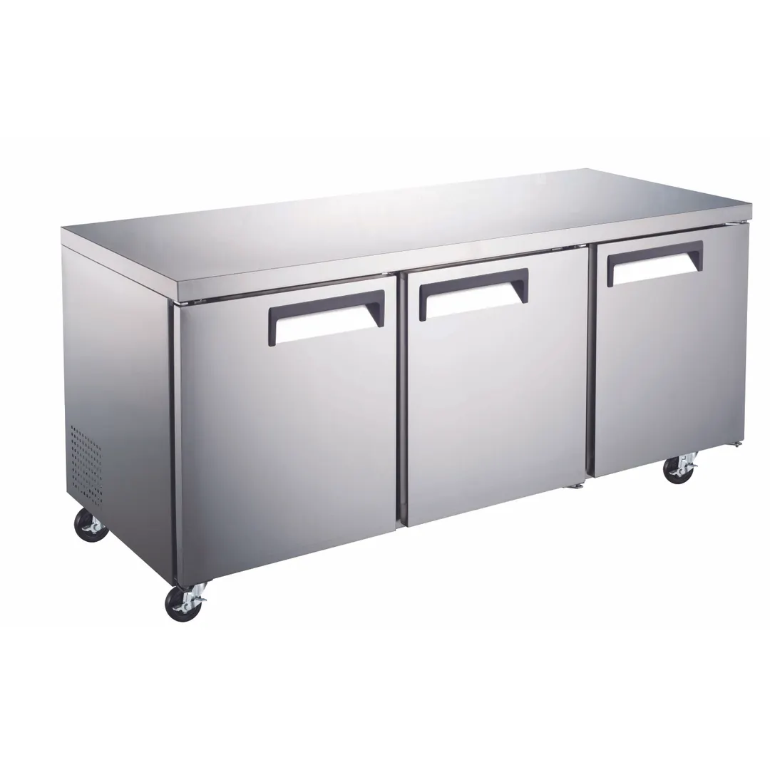 Grista GRUCRF-72 71" Three Solid Door Undercounter Refrigerator, 16.9 cu. ft.