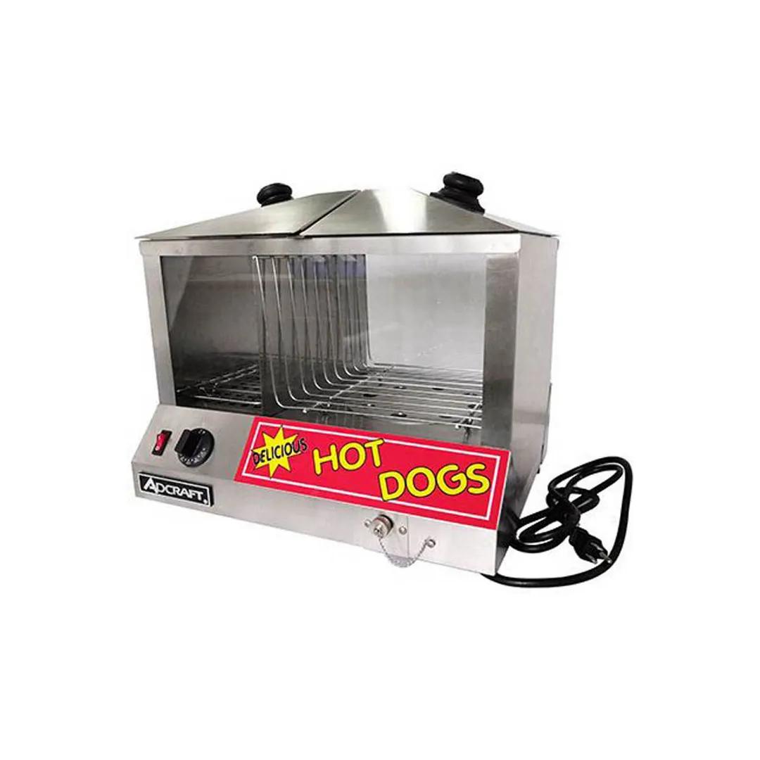 Adcraft HDS-1300W/100 Hot Dog Steamer & Bun Warmer w/ 100 Hot Dogs, 48 Buns, Top Loading