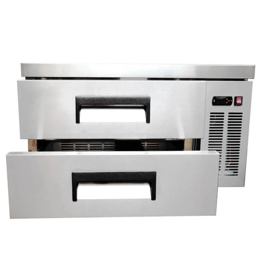 U-STAR USCB-36 36" 2 Drawers Refrigerated Chef Base w/ V-Edge Top, 5.9 cu. ft.