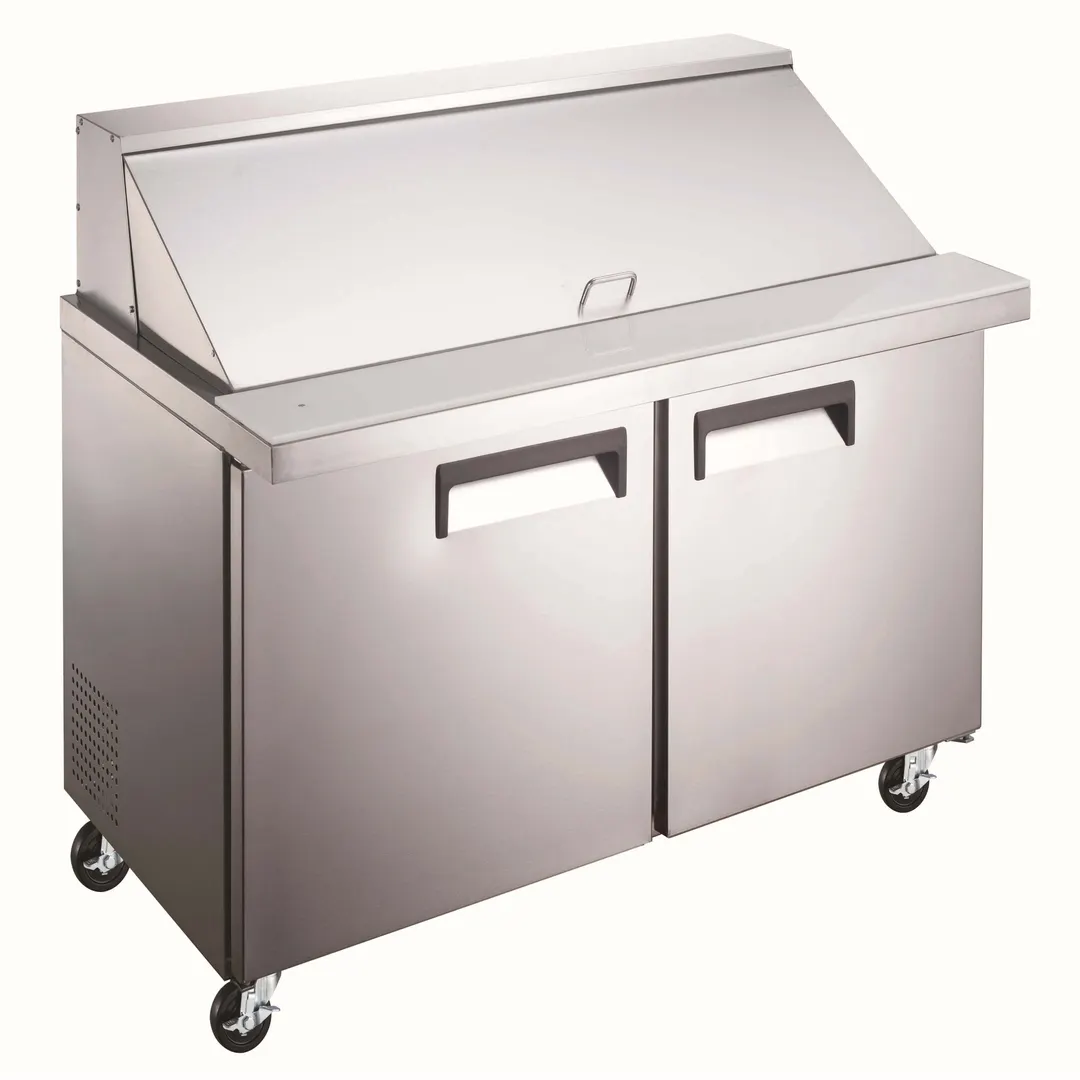U-STAR USSLM-2D/36 36" Mega Top Sandwich / Salad Prep Table w/ 2 Doors, 18 pans, 9 cu. ft.