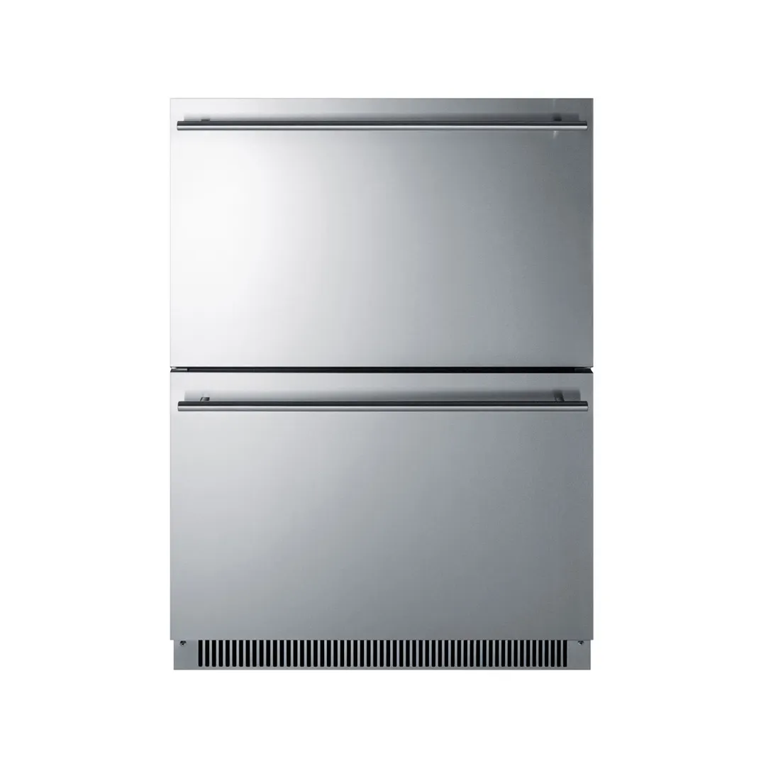 Summit ADRD24 24" Indoor/Outdoor Undercounter Refrigerator w/ 2 Drawers, 4.8 cu.ft.