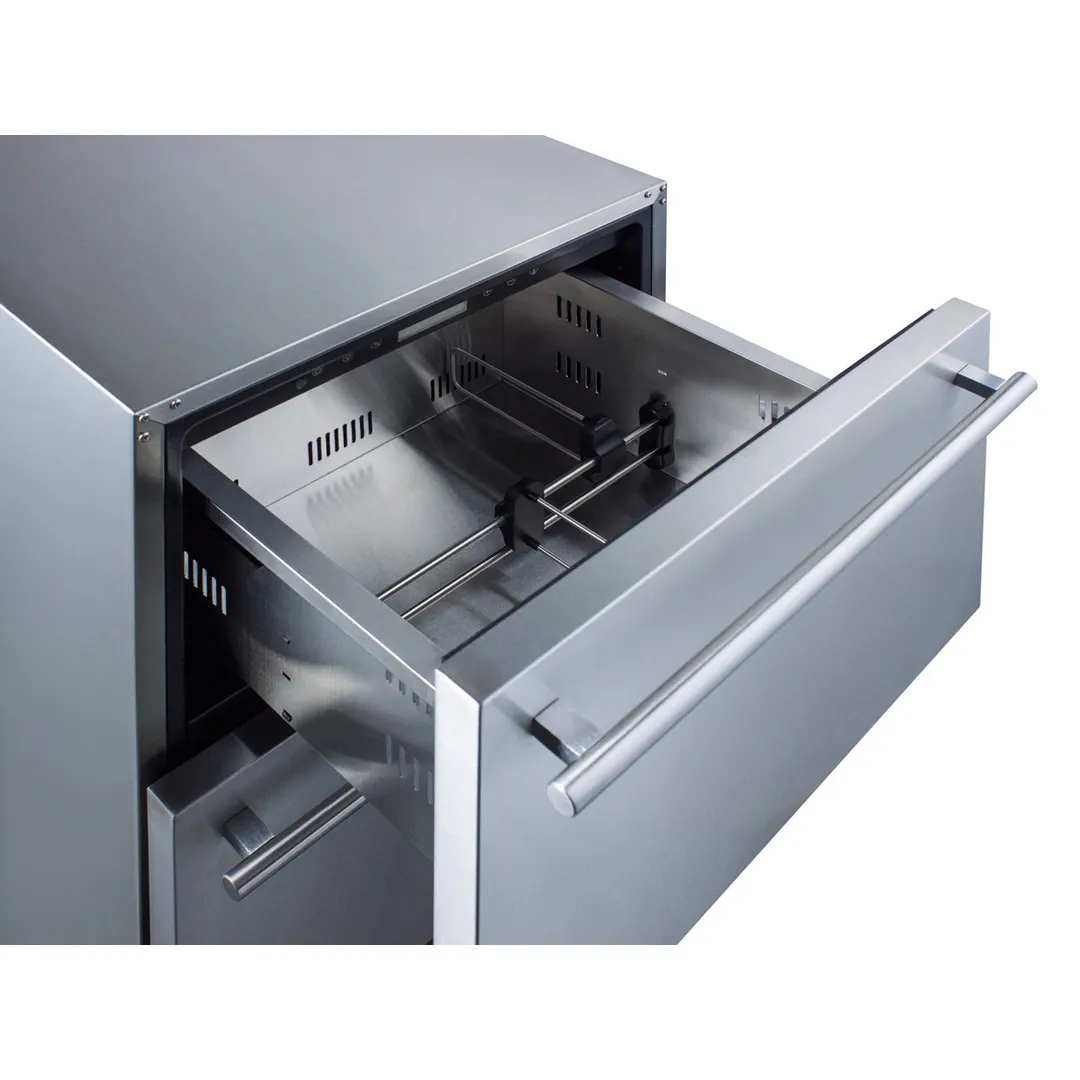 Summit ADRD24 24" Indoor/Outdoor Undercounter Refrigerator w/ 2 Drawers, 4.8 cu.ft.