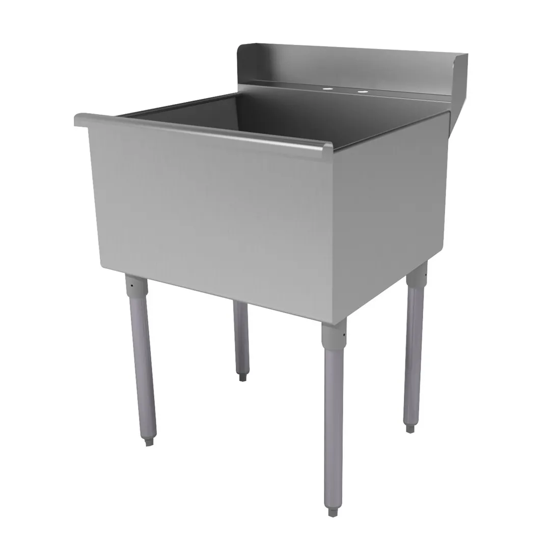 Advance Tabco 4-1-18D 18" One Compartment Sink, 18"W x 21"L Bowl Without Drainboards