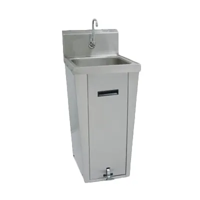 Advance Tabco 7-PS-18 17" Pedestal Mounted Hand Sink w/Hands Free Faucet, Single Foot Valve - 18 g