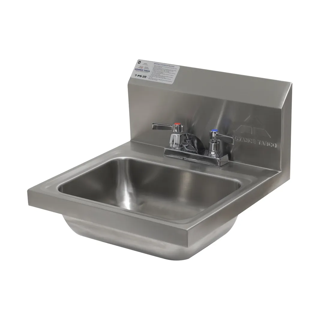 Advance Tabco 7-PS-20 17" Wall Mounted Hand Sink with Faucet - 20 gauge