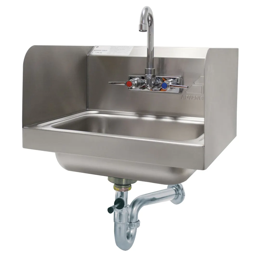 Advance Tabco 7-PS-40 17" Wall Mounted Hand Sink with Faucet - 20 gauge
